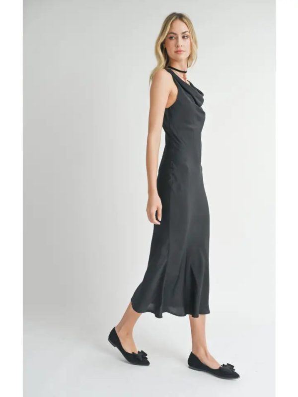 Sweet Treat Cowl Neck Midi Dress Hot on Sale