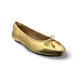 Delicato Old Gold Ballet Flat For Cheap