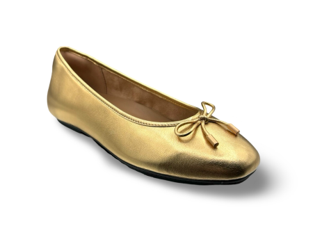 Delicato Old Gold Ballet Flat For Cheap