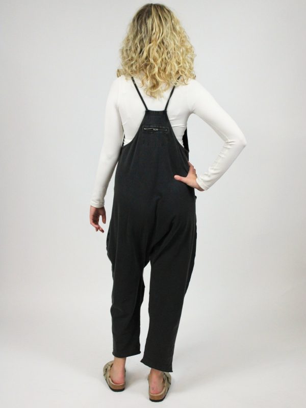 Free People Hot Shot Onesie: Washed Black Cheap