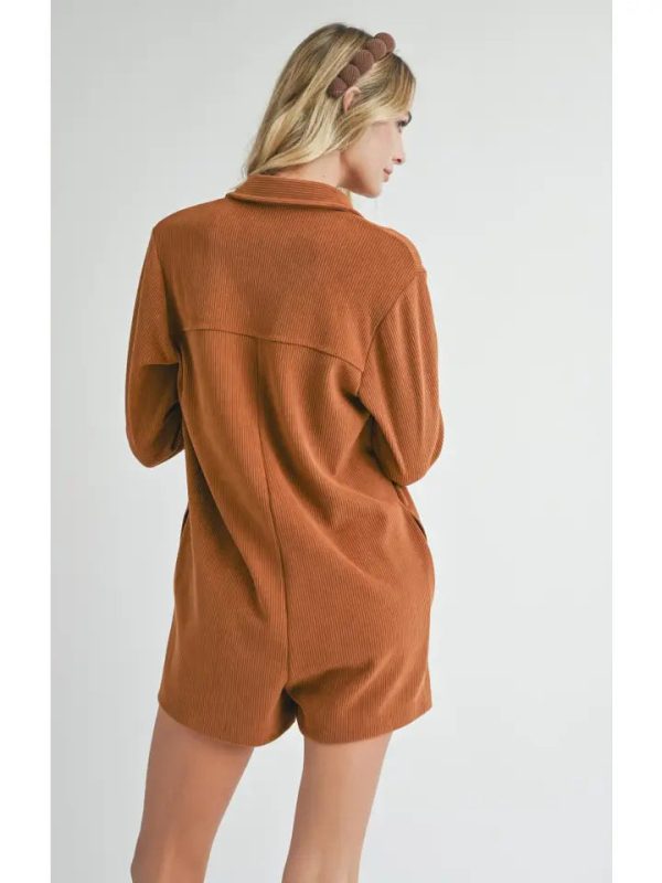 Artful Stretch Corduroy Romper Online Hot Sale