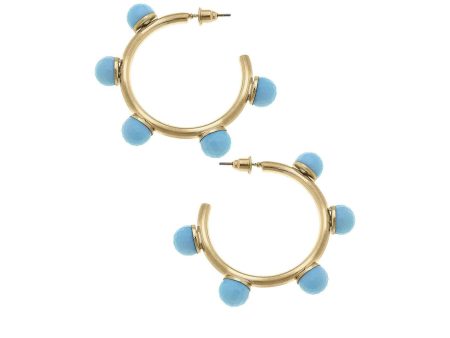 Allison Resin Beaded Hoop Earrings Supply