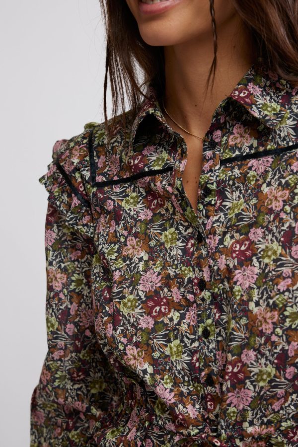 Free People - Printed Daybreak Blouse Supply