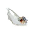 11025 White Jewel Wedge Sandal Cheap