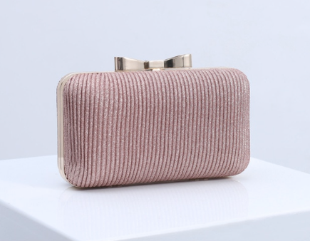 Rose Gold Chiffon Clutch Cheap