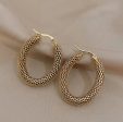 Gold Mesh Hoop Earrings Sale