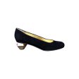 RODONI Black Suede Pump With Gold Heel Cheap