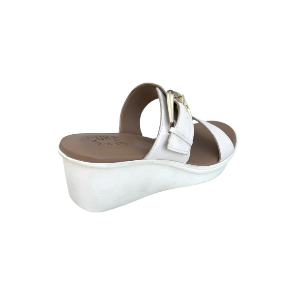 Rabia White Wedge Slide Sale