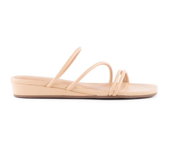 Rock Nude Leather Flat Sandal Online