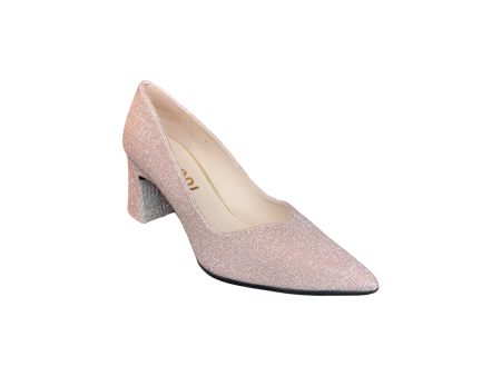 Mili Te Pink Shimmer Block Heel Pump Online Sale