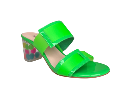 Sistel Lime Bubble Heel Slide Hot on Sale