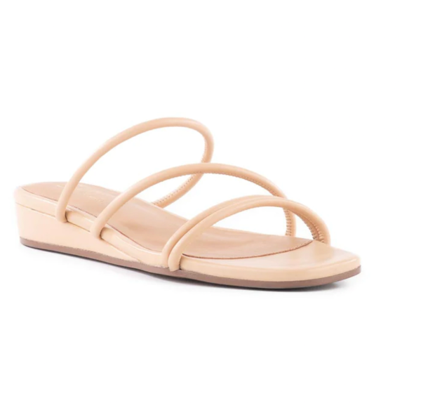 Rock Nude Leather Flat Sandal Online