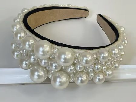 White Mother of Pearl Headband Cheap