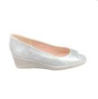 Emma Silver Leather Wedge Online now