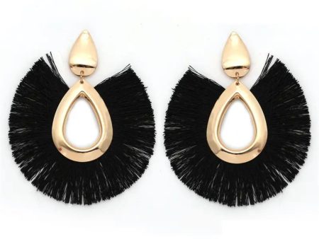 Flair Hoop Black Earrings For Discount