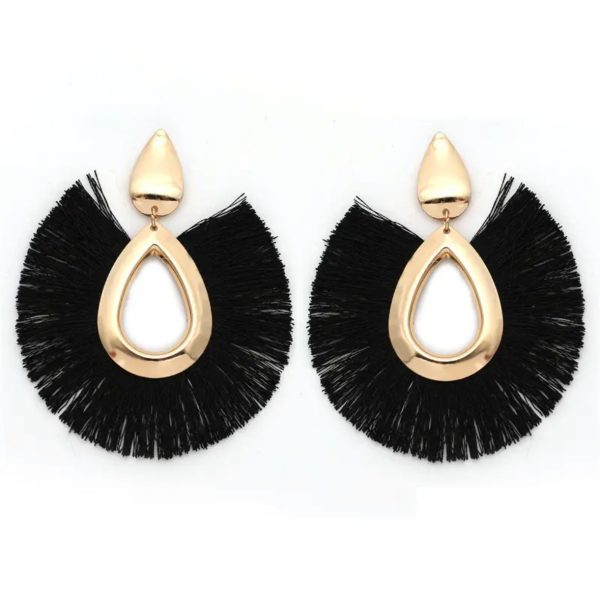 Flair Hoop Black Earrings For Discount