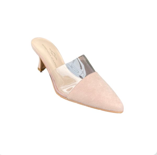 4313D Nude Suede Mule Pump Discount