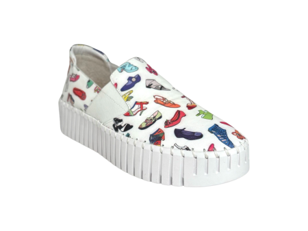 Becca White Shoe Print Slip On Fashion