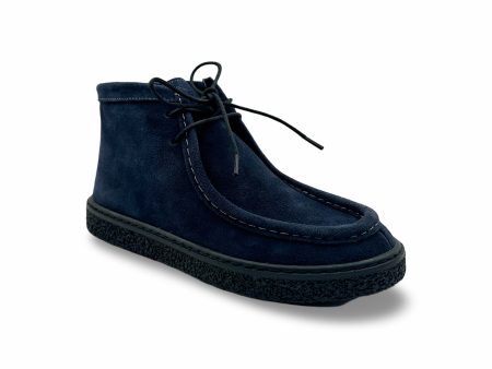 Moody Navy Suede Boot For Discount