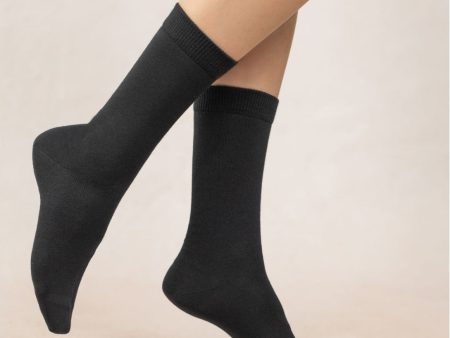 6488 Wool And Silk Jersey Socks Black Hot on Sale