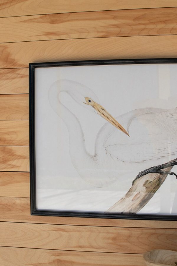 Set of 2 Framed Glass Heron Prints Discount