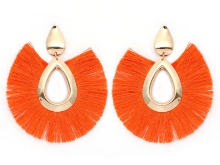 Flair Hoop Orange Earrings For Discount