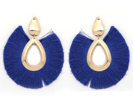 Flair Hoop Cobalt Earrings Online Hot Sale