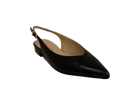 Catiana Dark Navy Leather Flat Hot on Sale