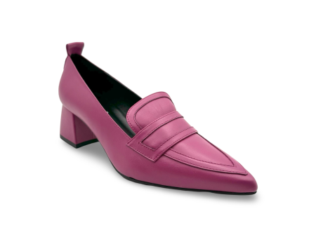 11079 Pink Leather Pump Online Sale