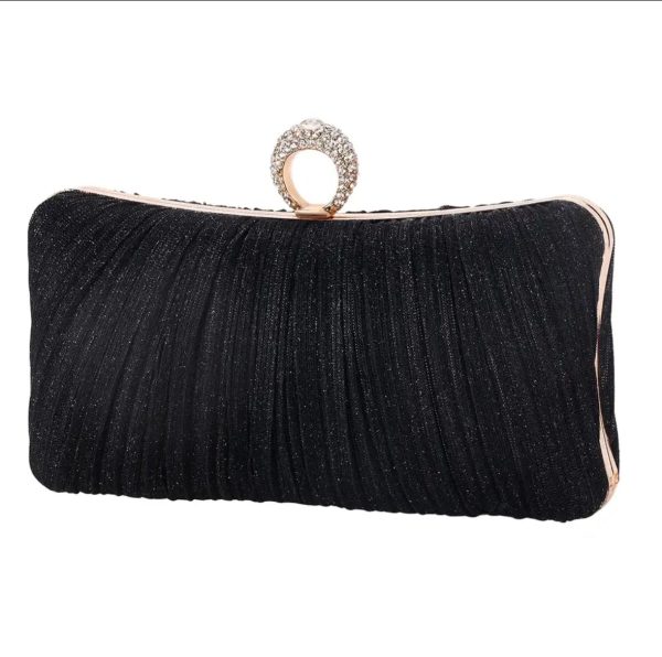 20239-Finger Ring Black Clutch For Sale