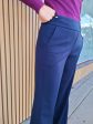 1751054 Kathryne Navy Wide Leg Trouser Sale