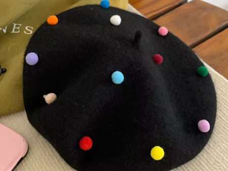 Black Dot Beret on Sale