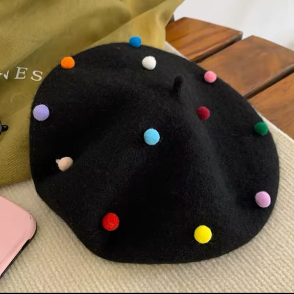 Black Dot Beret on Sale