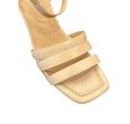 Doves Nude Leather Sandal Hot on Sale