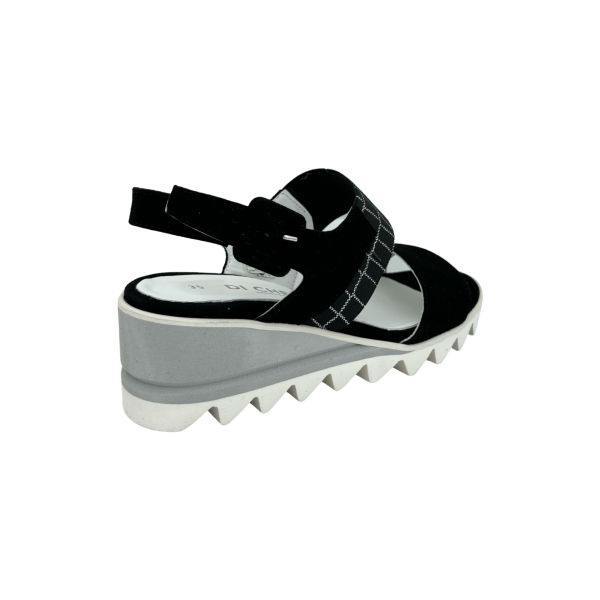 10849 Black Wedge Sandal on Sale