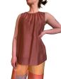 46282813 Brick Ruffle No Sleeve Top Fashion