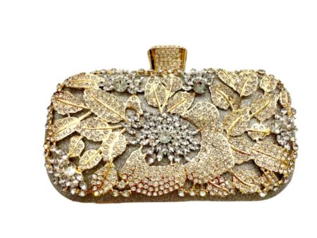 SD3013 Silver And Gold Diamond Clutch Discount