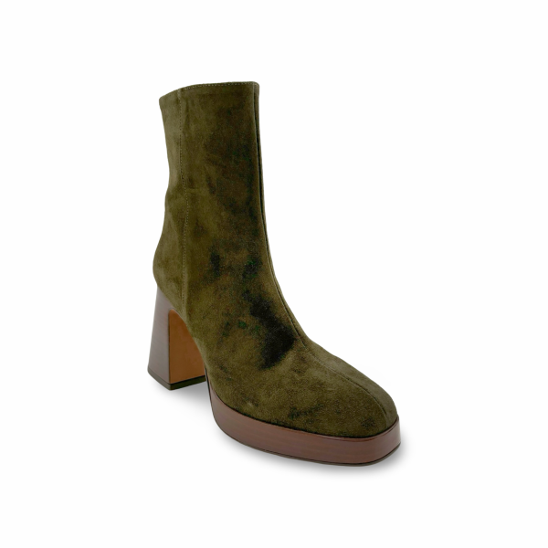 24604 Silmia Green Platform Boot Fashion