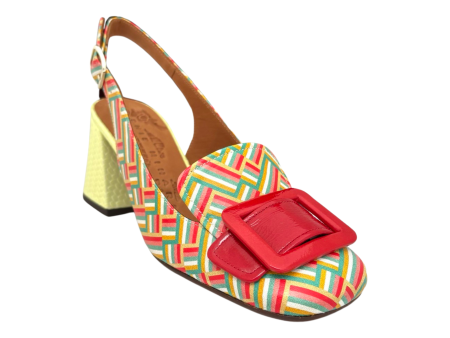 Suzan Multi Geometric Print Heel Discount