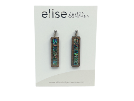 Abalone Slim Rectangle Earrings Sale