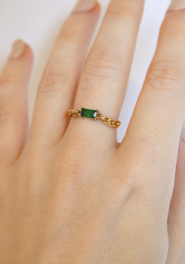 Able - Emerald Chain Ring Sale