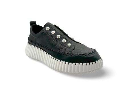 Pearlzie Black Platform Sneaker Hot on Sale