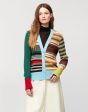 80060 Fuji Green Red Striped Multi Cardigan Online Hot Sale