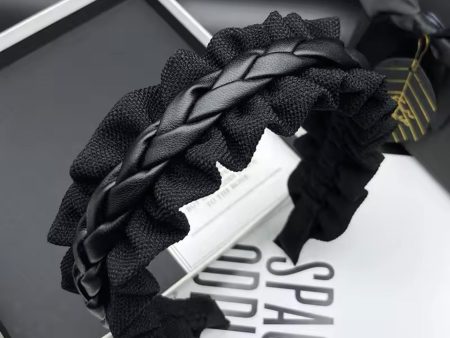 Black Braided Headband Hot on Sale