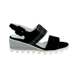 10849 Black Wedge Sandal on Sale