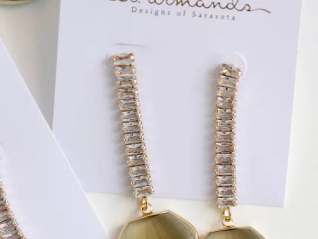 Brown Swing Diamond Drop Earring Online now