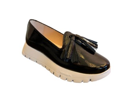 A2404 Black Tassel Platform Loafer Online Hot Sale