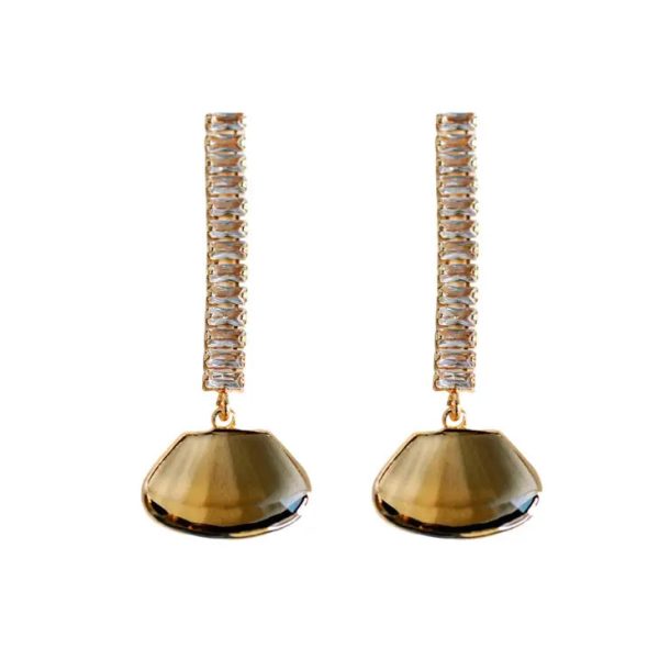 Brown Swing Diamond Drop Earring Online now