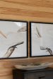 Set of 2 Framed Glass Heron Prints Discount