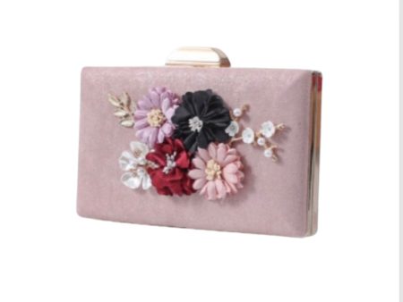 Flaire Floral Pink Clutch Sale